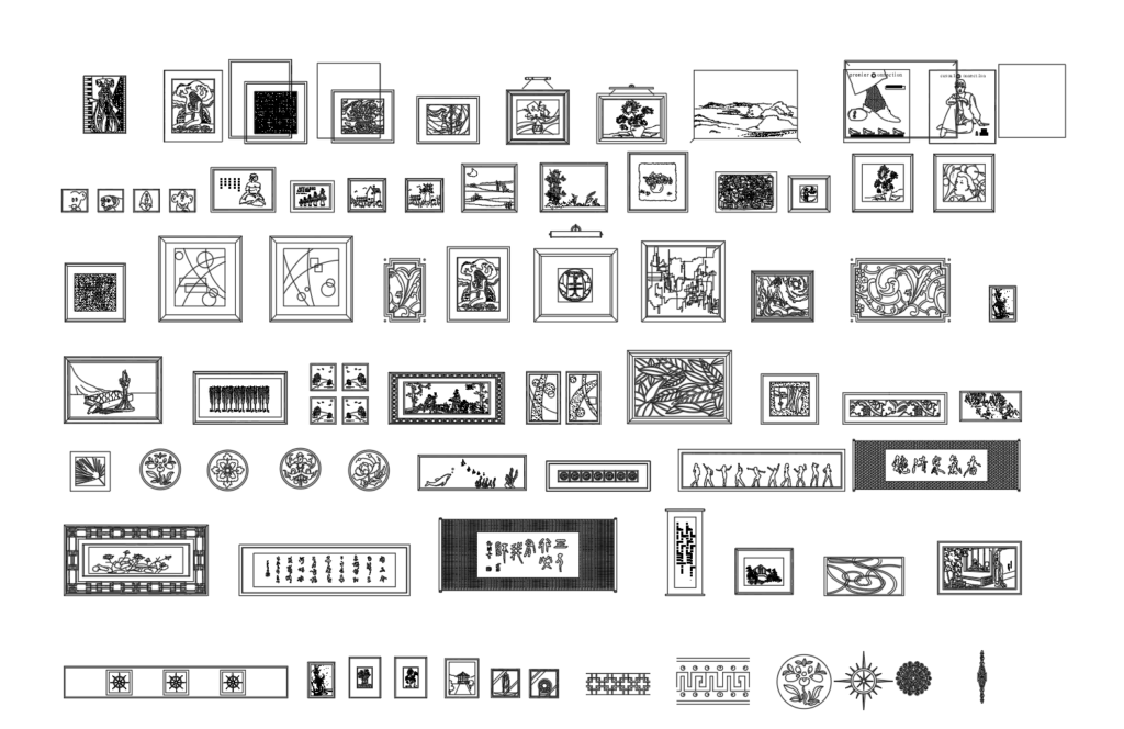 图片[7]-网红高端极简现代装饰画挂画CAD图库-设计盒子