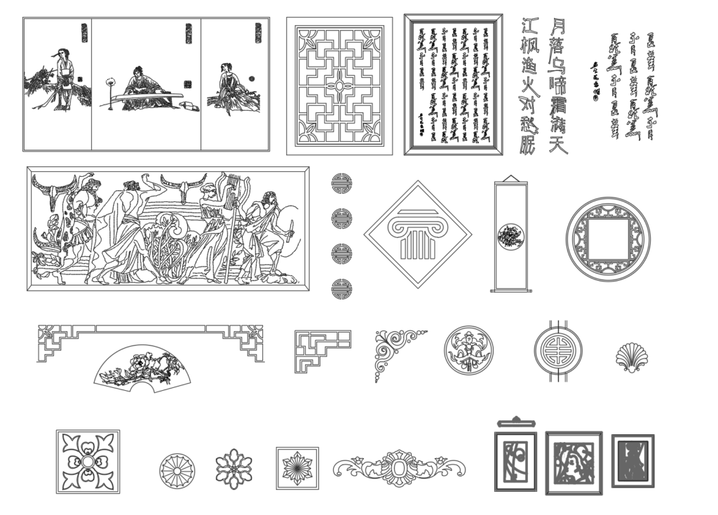 图片[8]-网红高端极简现代装饰画挂画CAD图库-设计盒子