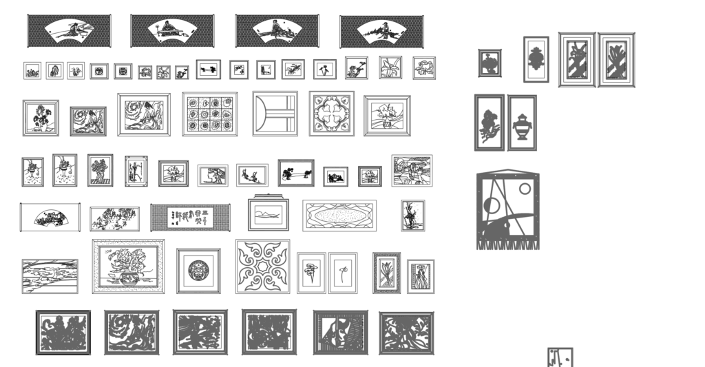 图片[10]-网红高端极简现代装饰画挂画CAD图库-设计盒子