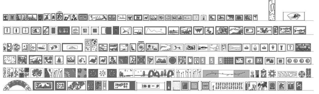 图片[11]-网红高端极简现代装饰画挂画CAD图库-设计盒子